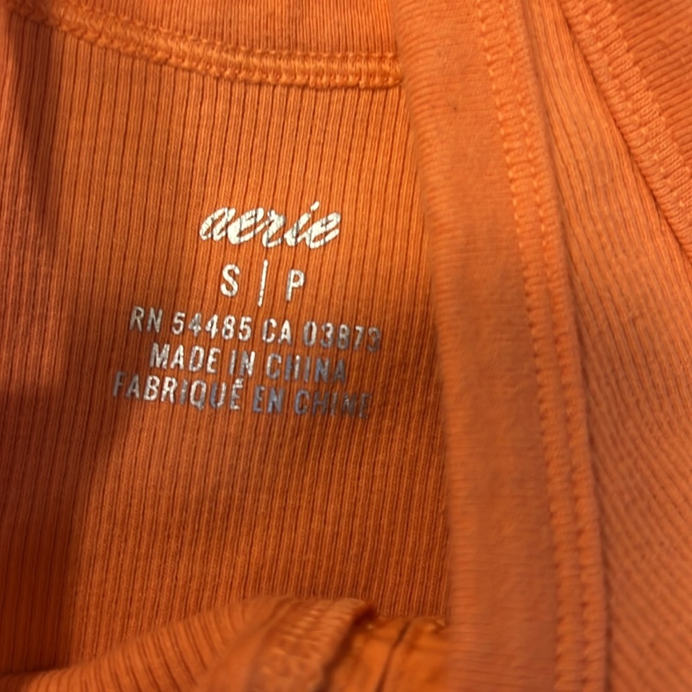 Orange Ribbed Tank Top - Picture 2 of 2